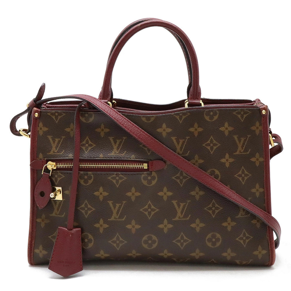 LOUIS VUITTON Monogram Popincourt Handbag Tote Bag Shoulder Raisin Purple